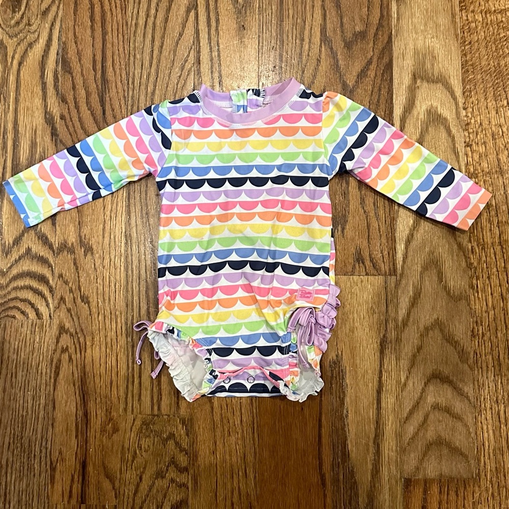 Ruffle Butts rashguard size 6-12 mo